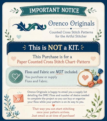 Orenco Originals Counted Cross Stitch Pattern Inspired by Vincent Van Gogh