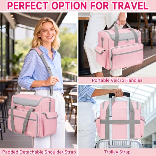 Craft Bag for Scrapbook Supplies, Large Scrapbook Storage Bag for Art Tools - color: Pink, size: Without Trolley