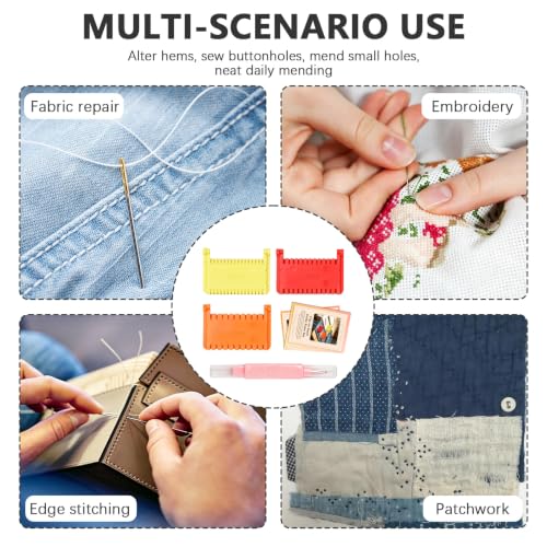 3 Pcs Clip-On Sewing Ruler Set, Hand Edge Stitch Guide for Even Spacing