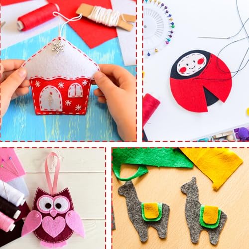 12" x 12" Squares Felt Sheets Fabric, 10Pcs Felt Fabric for Crafts, 1mm Thick Halloween Christmas Fabric Fall Felt Non-Woven Felt Paper for Sewing DIY Projects(Red) - color: Red