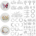 Water Soluble Embroidery Patterns, Stick and Stitch Paper for Sewing - style: boho 1306