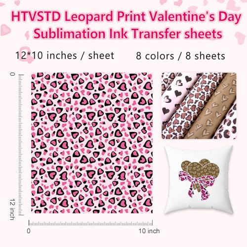 HTVSTD Leopard Sublimation Transfer Ink Paper 8 Sheets 12 * 10in - color: Unicorn-10