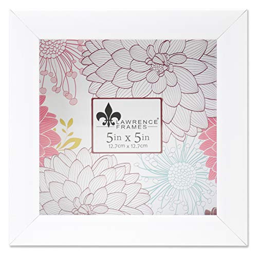 Lawrence Frames 785255 Shadow Box Frame, 5x5, White - color: White, size: 5 x 5 inches