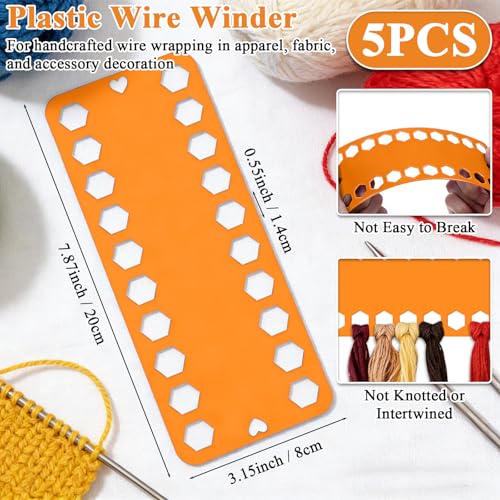 5 PCS Floss Bobbin, Plastic Sewing Thread Winding Plate Board Card for Cross Stitch Embroidery Thread Bobbins Organizer Craft - color: MIX2