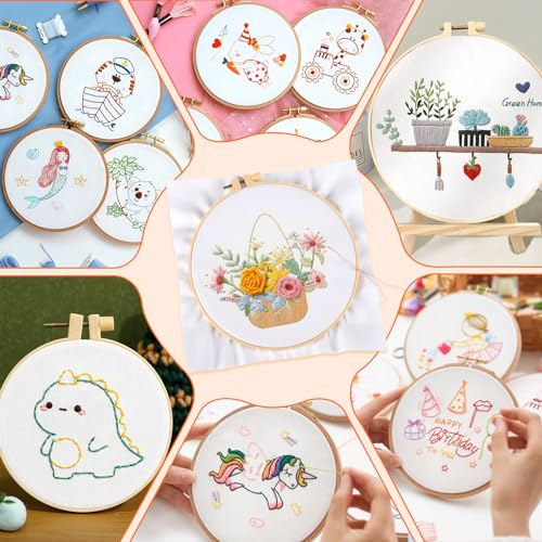 10 PCS White Cotton Embroidery Fabric Cloth (5.9 × 5.9 Inch) - size: 5.9 × 5.9 Inch