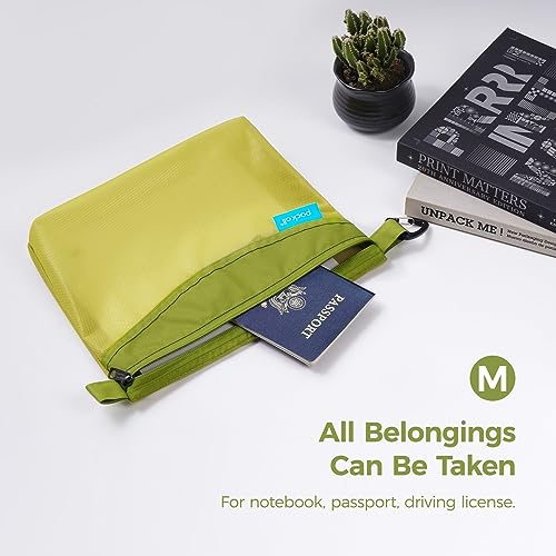 pack all 3 Pcs Water-Resistant Zipper Pouch, Mesh Zipper Bag - color: Green, size: Set