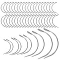 50 Pcs Curved Leather Needles,Curved Leather Hand Sewing Needles with 7 Sizes,Upholstery Needles for Leather Carpet or Canvas Repairing or Craft Projects - size: 50PCS