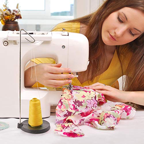Heavy Duty Cast Iron Single Cone Spool Thread Stand Sewing Embroidery Quilt - color: Black