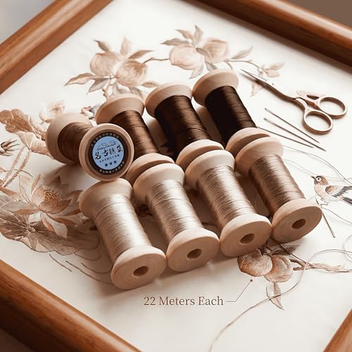 Natural 100% Mulberry Handmade Embroidery Silk Thread Silk Floss (55) - color: 55