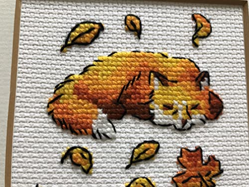 RIOLIS 1879 Foxes in Leaves Counted Cross Stitch Kit 3 x 9.5 in - style: Foxes in Leaves 1879