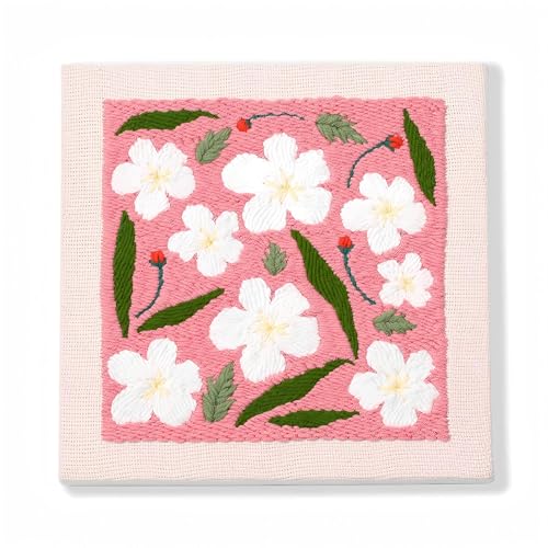 HRTHRT Punch Needle Kit for Beginners, 9.8" Frame Yarn Craft Set(Pink) - color: Pink
