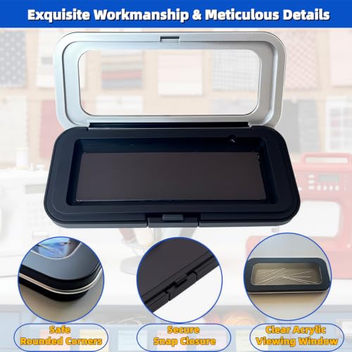 Magnetic Needle Holder Case with Clear Lid for Embroidery Sewing Crafts
