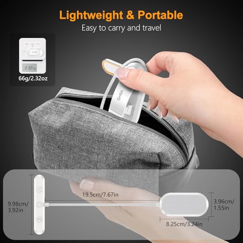 Gritin Rechargeable Book Light for Reading in Bed with 19 LED - color: White