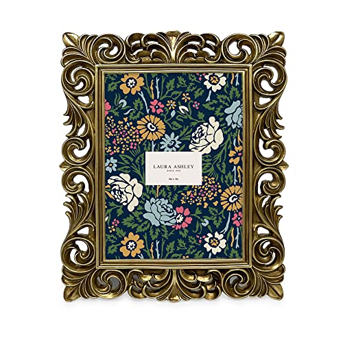 Laura Ashley 5x7 Gold Vintage Inspired Resin Scroll Design Picture Frame - color: Gold, size: 5x7