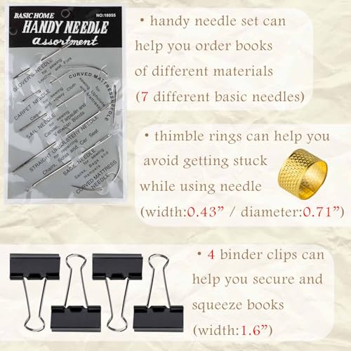 ARSTBETY Complete Book Binding Kits, Bookbinding Supplies - color: Blue