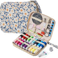 Daisy Sewing Kit Printing Sewing Kit,Professional Sewing Supplies for Adults, Zipper Sewing Needles Set, 87 PCS Travel Sewing Accessory for Emergency, Home - color: 87PCS-Daisy