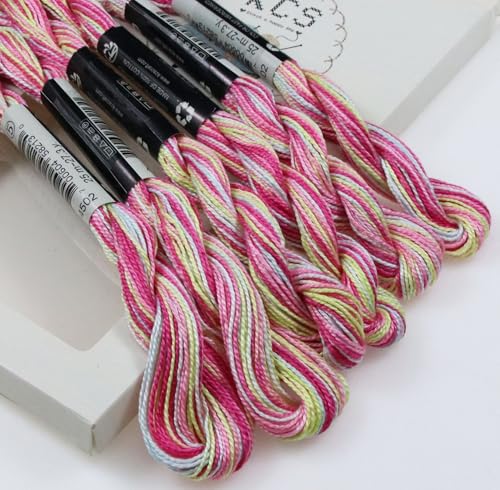 KCS 162 Yards(150 Meters) Mercerized Pearl Cotton Crochet Needlepoint Thread,Size 5 (4502, 6 skeins) - color: 4502