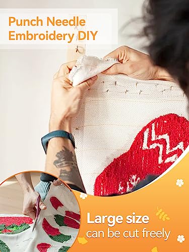 85×118in Durable Yet Forgiving Overlocking Tufting Cloth with Marked Line - size: 118 × 85 inch