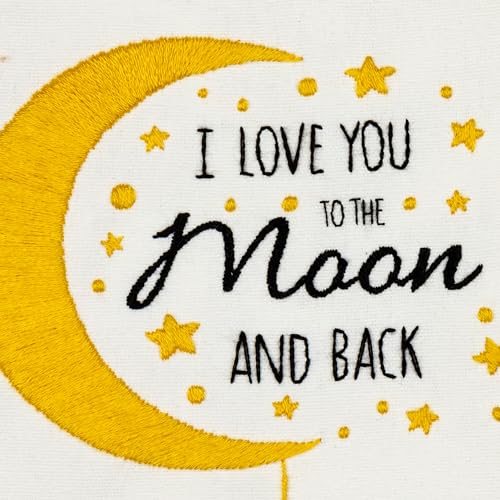 DUTCH STITCH BROTHERS Moon Embroidery Starter Kit with Pattern and Instructions. Stamped Embroidery Kits with Embroidery Clothes with Pattern. 6" Embroidery Hoop - color: DSB034 Stamped fabric