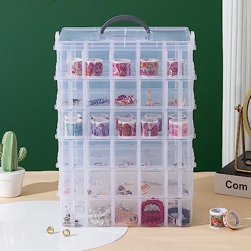 Gagee 6-Tier Craft Storage Organizer, Clear - color: Clear, size: 6
