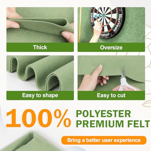 XSEINO Sage Green Large Felt Fabric 108" X 36 "(3 Square Yards), 1.4 mm Thick Soft Felt Fabric Sheet for Crafts, Green Series Colors Soft Nonwoven Fabric, Fit for Decoration, Sewing, DIY Crafts - color: Sage Green