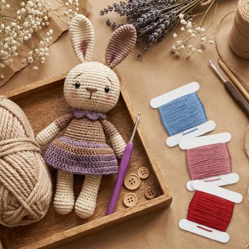 200 Pcs Embroidery Floss Bobbins, Embroidery Thread Storage Floss Holder Supplies Bobbins for Cross Stitch Embroiderys Cotton Thread(Paper)