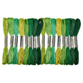 16 Skeins 131 Yards Embroidery Thread Friendship Bracelets String Cross Stitch Threads Cotton Floss Yarn DIY 6 Ply 1.2mm for Making Sewing Needlework Knitting Stitching Craft Supply Green - color: Green