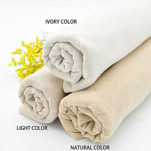Ivory Linen Needlework Embroidery Fabric Cross Stitching Aida Cloth 62" By 1 Yard Rose Flavor - color: Ivory