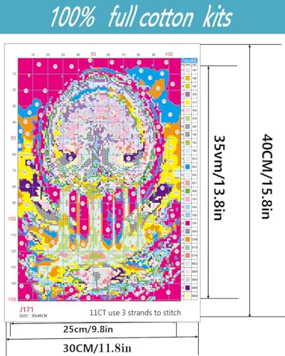 Tree of Life Needlepoint Stamped Cross Stitch Kits for Beginners Adults - color: J171-01