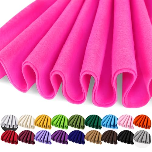 IONTACH 36" X 36" Soft Felt Fabric 1.6mm Thick (Hot Pink) - color: Hot Pink, size: Soft - 36" X 36"