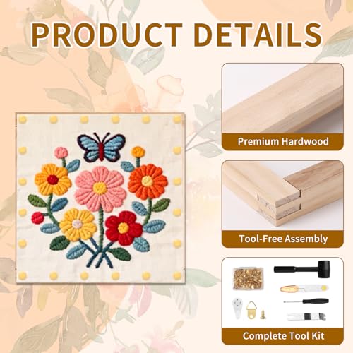 Fvbber 4 Sets Needlepoint Stretcher Bars for Needlework with 100 Golden Tacks Embroidery Gift Set, 2 Sizes 8pcs Wooden Canvas Stretcher Bars Frame Kit for Needlepoint Embroidery Crafts Art - size: 2Sizes