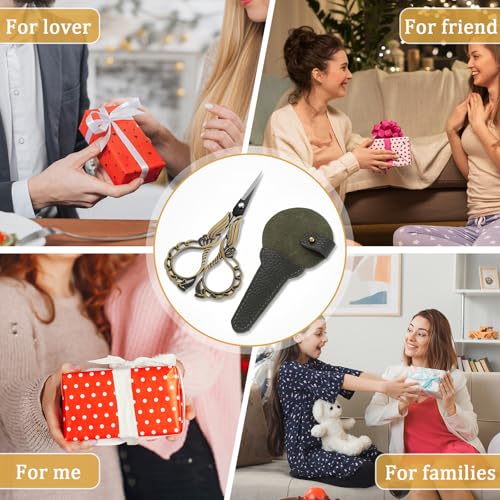 Sharp Detail Scissors, 4.5Inch Small Sewing Scissors with Cover