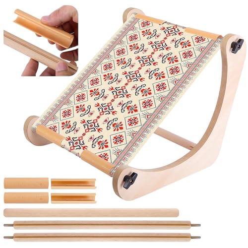 Adjustable Embroidery Table Stand, Wooden Cross Stitch Hoop Holder