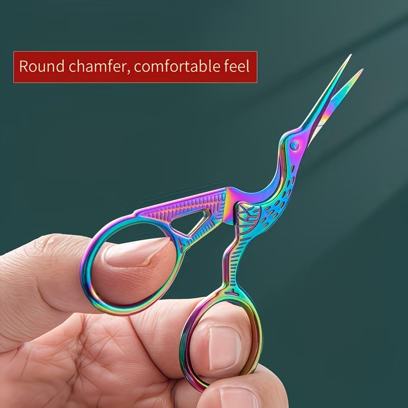 3-Pack Retro Stainless Steel Embroidery Scissors - Small And Sharp Sewing Thread Trimming Scissors Suitable for Crafts, Embroidery, Eyebrows - Gold, Silver, Titanium - color: Gold、silver、titanium Color