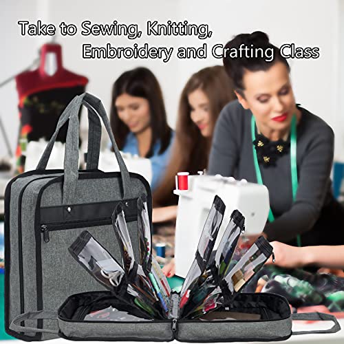 PACMAXI Sewing Accessories Storage Bag, Knitting, Craft Tools - color: grey