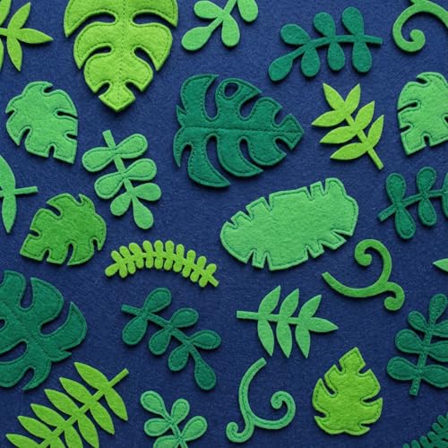 Green Felt Sheets, 16 Pieces Green Felt Fabric Sheets