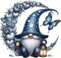 DYAIANGMU Gnome Stamped Cross Stitch Kit for Adults 13.7x13.7 inches - color: red-16