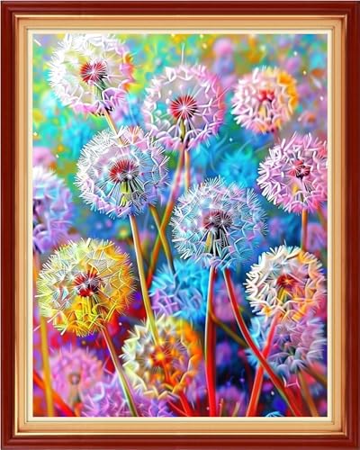 Artvxeay Stamped Cross Stitch Kits | Embroidery Kits for Beginners Craft Kit Needlepoint for Adults Supplies DIY 11CT- (Colorful Dandelion 16x20 inch) - color: Colorful Dandelion 16x20 inch