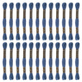 HARFINGTON 24 Skeins Embroidery Floss 8m Each Egyptian Long Fiber Cotton Cross Stitch Thread 26S/2x6 for Embroidery Projects Bracelet, Dark Blue - color: Dark Blue