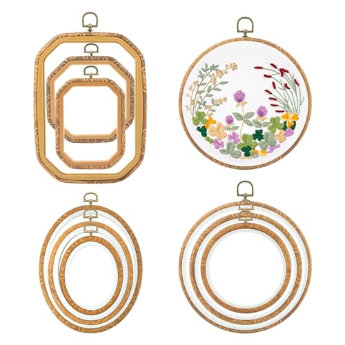 9 Pcs Large Embroidery Hoop Frame, 4 Shape Embroidery Frames for Display