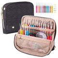MYBAGZING Ergonomic Crochet Hook Set with Case 14 Sizes 2mm-10mmCrochet Kit - color: Black, size: Case (14 Crochet Hooks)