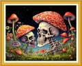 Funxvoot Stamped Cross Stitch Kits Beginners Full Range of Embroidery Starter Kits for Adults 11CT Printed Cross Stitch Kits for Beginners Adults-Skeleton Mushroom 16x20 inch - color: CrossStitch52