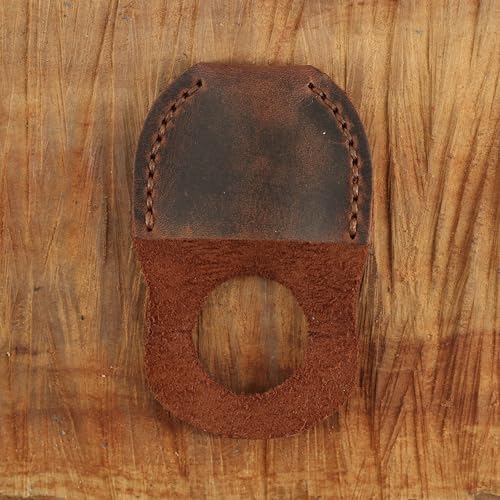 Toprank Leather Thumb Guard for Wood Carving - Premium Full Grain Leather Finger Protector, Handmade Carpenter Carving Kit Accessory (Tan) - color: Tan