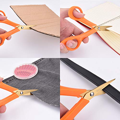Micro Tip Scissors 6", Titanium Coated Detail Craft Scissors 4 P