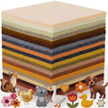 Tegeme 100 Pcs 8 x 12 Inches Felt Sheet for Craft Thin, Brown Series - color: Brown Series