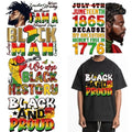 4 Packs Juneteenth Iron on Transfer Stickers Patches 1865 Black History Heat Transfer Vinyl Decals for Clothing Black Men Proud Lives Matter Design Washable Iron on Appliques for T-Shirt Pillow Bags - color: Juneteenth D