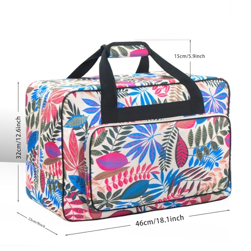 Sewing Machine Carrying Case, Sewing Machine Carrying Case Tote Bag, Universal Tote Storage Bag with Pockets and Handles, Suitable for Most Standard Singer, Janome (Milk White) - color: Milk White