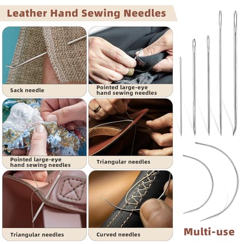 Waxed Thread, Upholstery Needle and Thread 32 Yards Cream - color: Cream, size: 32Yard