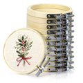 3 Inch 12Pcs Mini Embroidery Hoops, Small Round Hoop Rings, for Cross Stitch - style: 3IN/8CM