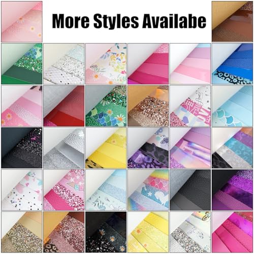 Litchi 7 Pack 8x12 Inch Faux Leather Sheets for Bow Earring, Easy to Cut Vinyl Fabric for Cricut, Durable Fade Resistant Leatherette Without Smell, Pink Series - color: Pink Mix